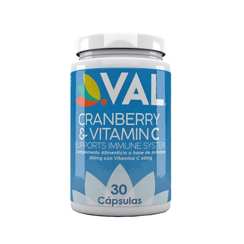 CRANBERRY+VIT C 500MG/60MG X 30CAPS (VAL)