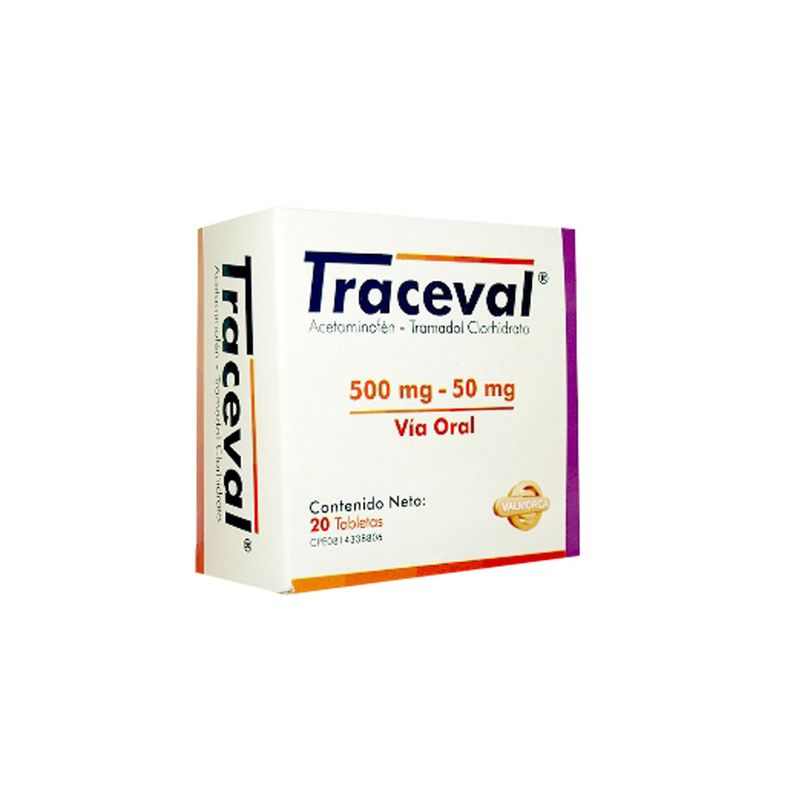 TRACEVAL 500MG/50MG X 20TAB (VALMORCA)