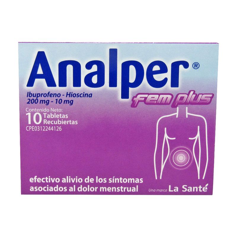 ANALPER FEM PLUS 200MG/10MG X 10TAB (ELTER)